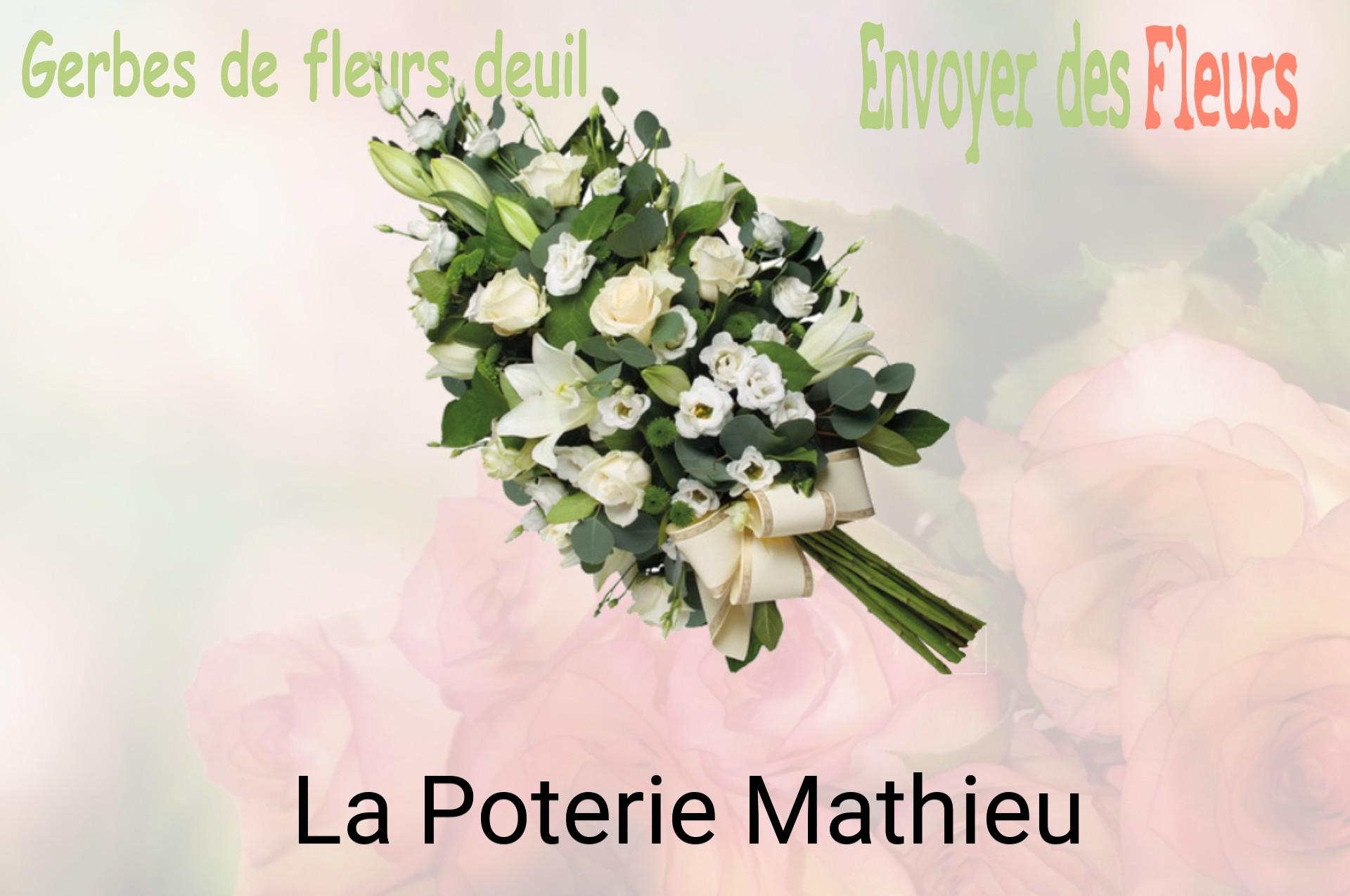 Gerbe de fleurs de deuil livrée à La Poterie-Mathieu